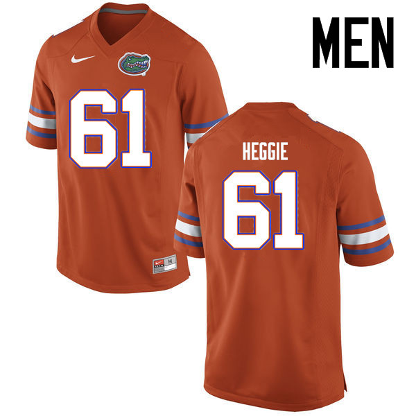 Men Florida Gators #61 Brett Heggie College Football Jerseys Sale-Orange - Click Image to Close
